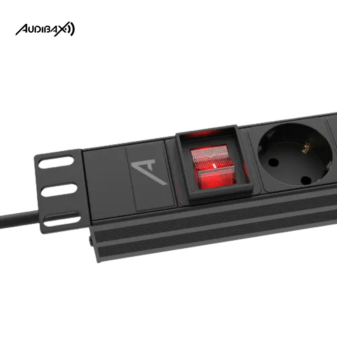 Régua de energia rack  19' 1U Audibax PSR8-SF 8 tomadas 2