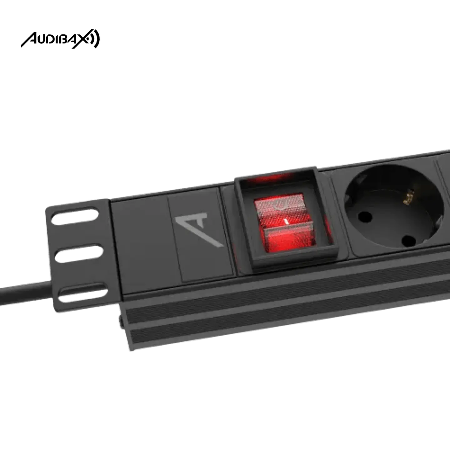 Régua de energia rack  19' 1U Audibax PSR8-SF 8 tomadas 2