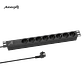 Régua de energia rack  19' 1U Audibax PSR8-SB 8 tomadas - Thumbnail 1