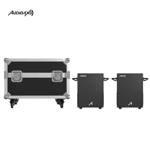 KIT Máquina de faísca fria 2x Audibax Spark 650 + Flightcase