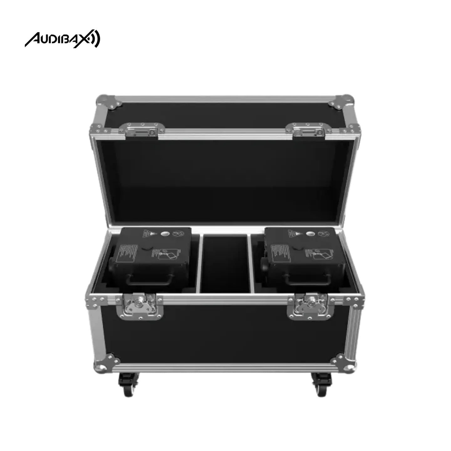 KIT Máquina de faísca fria 2x Audibax Spark 650 + Flightcase 3