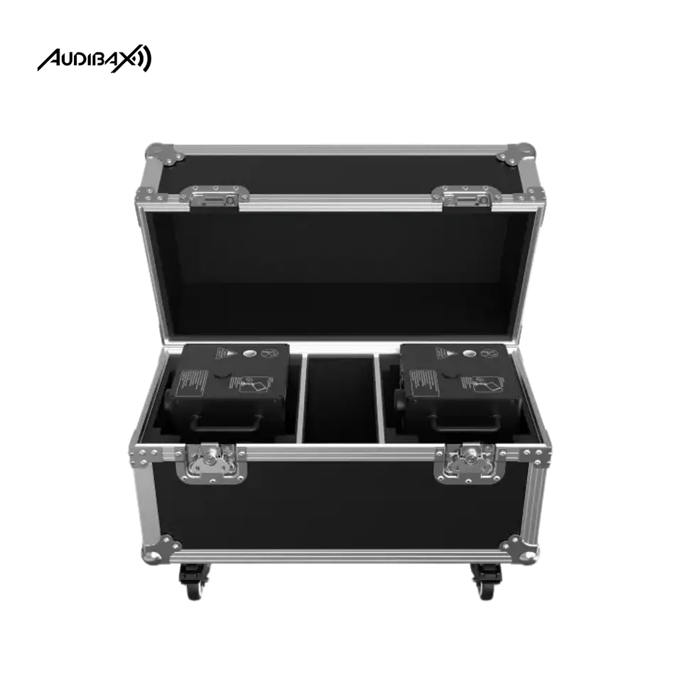 KIT Máquina de faísca fria 2x Audibax Spark 650 + Flightcase 3
