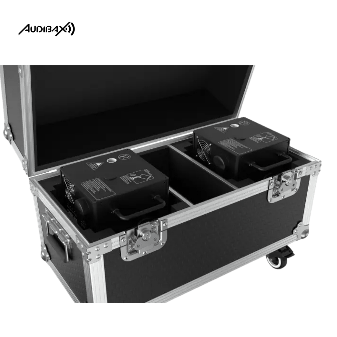 KIT Máquina de faísca fria 2x Audibax Spark 650 + Flightcase 4
