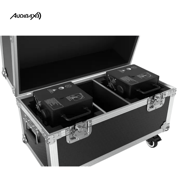 KIT Máquina de faísca fria 2x Audibax Spark 650 + Flightcase 4