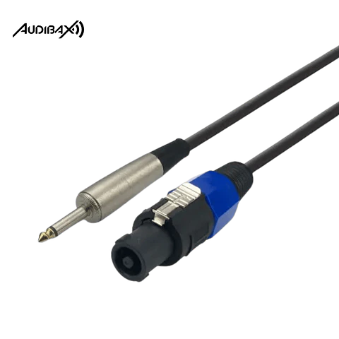 Audibax Silver Cabo Speakon para Jack Mono 8 metros