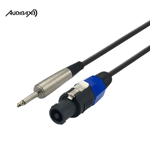 Audibax Silver Cabo Speakon para Jack Mono 8 metros
