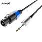 Audibax Power Amp cabo Speakon a Jack Mono 1,5 metros - Thumbnail 1