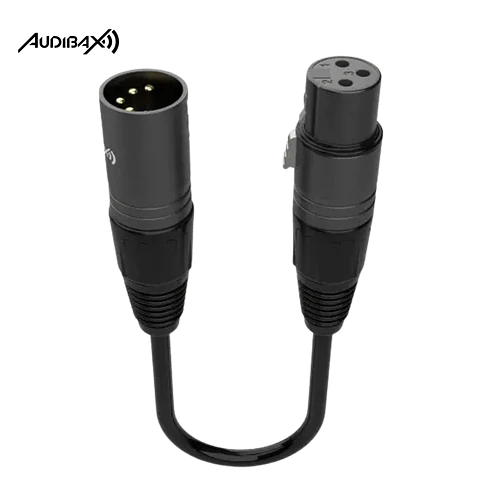 Audibax Silver Silver cabo conversor de 5 pinos macho para 3 pinos fêmea 10 cm