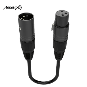 Audibax Silver Silver cabo conversor de 5 pinos macho para 3 pinos fêmea 10 cm