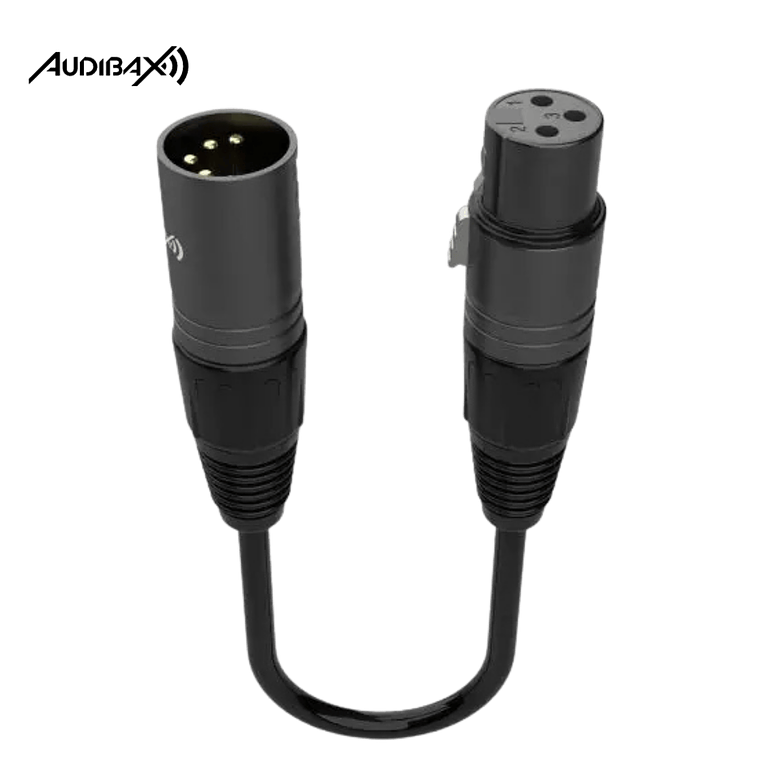 Audibax Silver Silver cabo conversor de 5 pinos macho para 3 pinos fêmea 10 cm 2