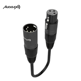 Audibax Silver Silver cabo conversor de 5 pinos macho para 3 pinos fêmea 10 cm