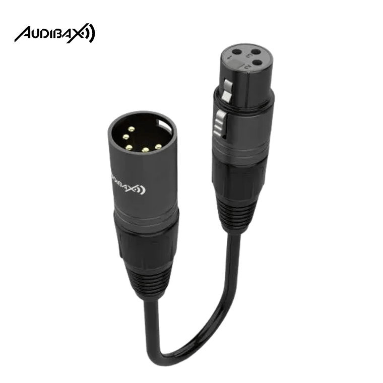 Audibax Silver Silver cabo conversor de 5 pinos macho para 3 pinos fêmea 10 cm 1