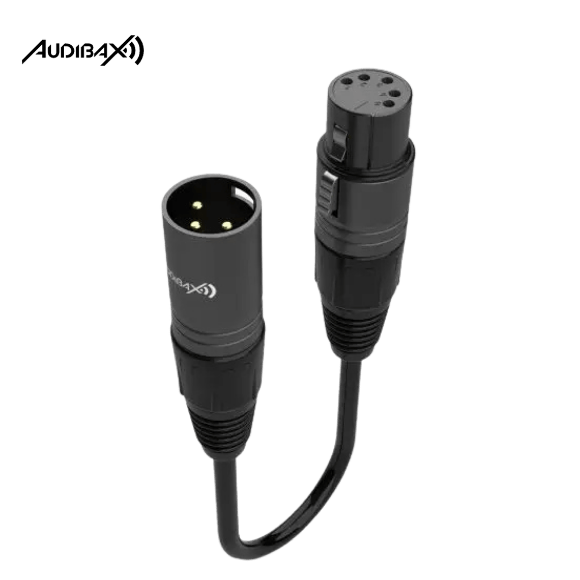Audibax Silver Silver cabo conversor de 3 pinos macho para 5 pinos fêmea 10 cm 1