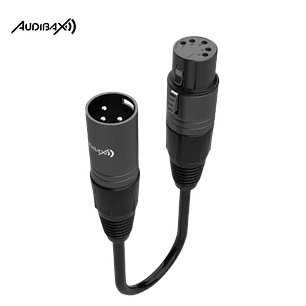 Audibax Silver Silver cabo conversor de 3 pinos macho para 5 pinos fêmea 10 cm