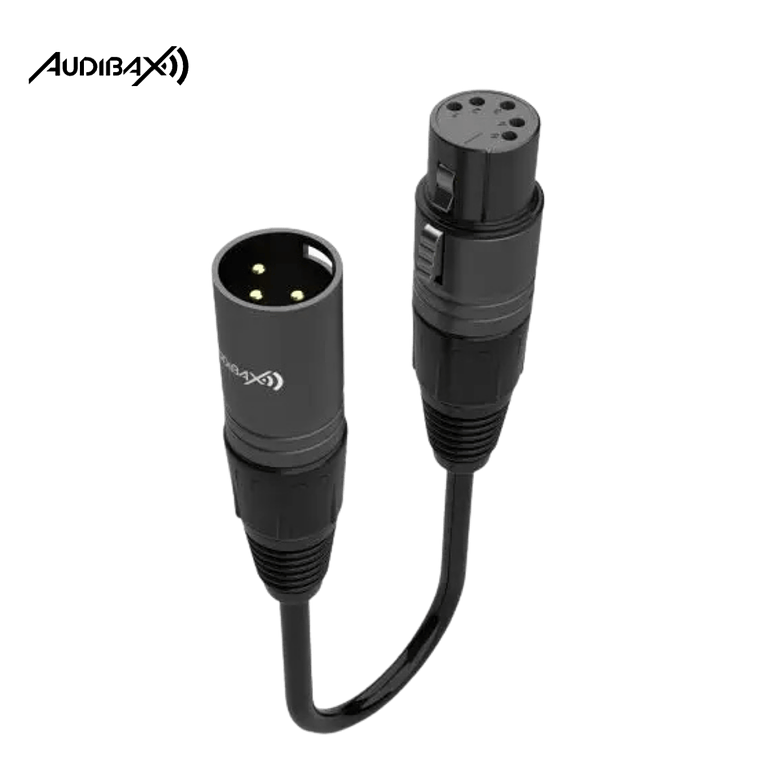 Audibax Silver Silver cabo conversor de 3 pinos macho para 5 pinos fêmea 10 cm 1