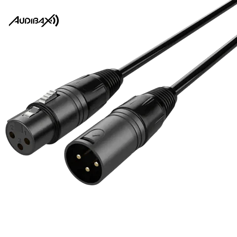 Audibax Silver Black Cabo DMX 3 pinos 3 metros