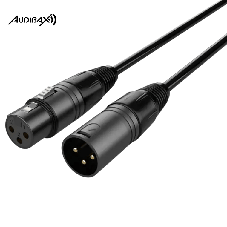 Audibax Silver Black Cabo DMX 3 pinos 3 metros 1