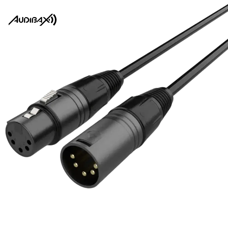 Audibax Silver Black Cabo DMX 5 pinos 2 metros 1
