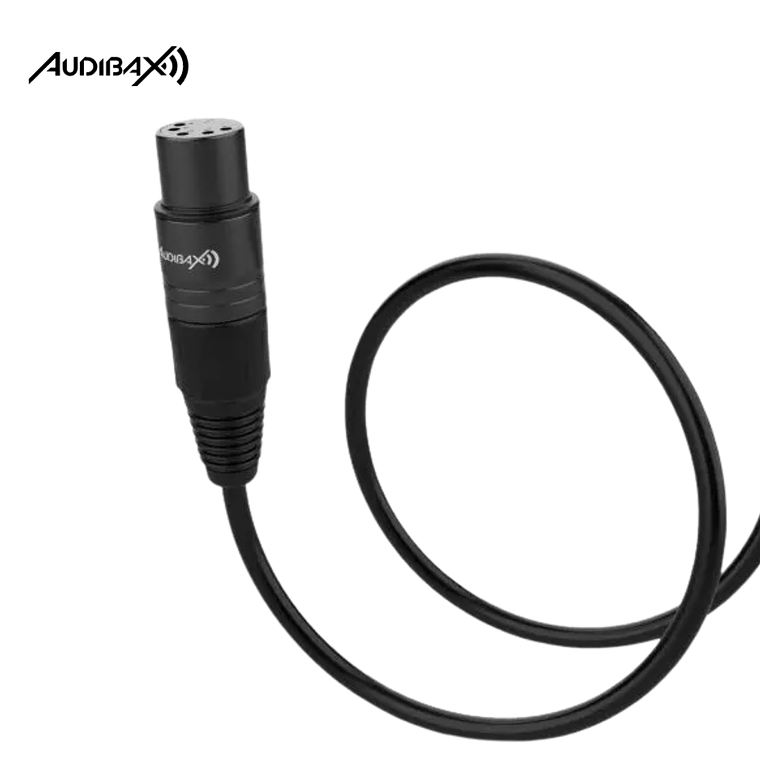 Audibax Silver Black Cabo DMX 5 pinos 2 metros 2