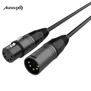 Audibax Silver Black Cabo DMX 5 pinos 10 metros