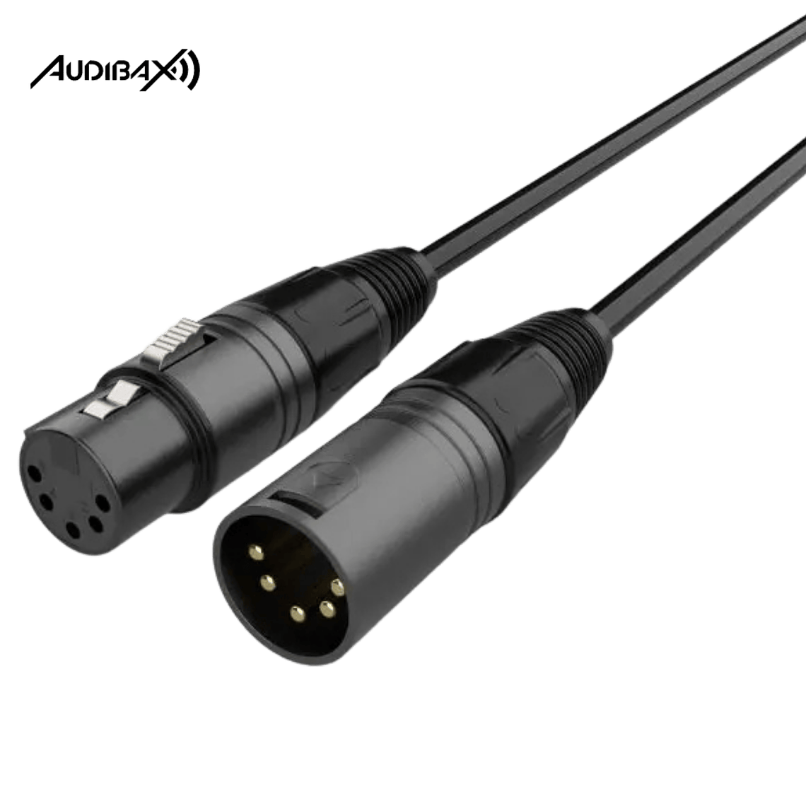 Audibax Silver Black Cabo DMX 5 pinos 5 metros 1