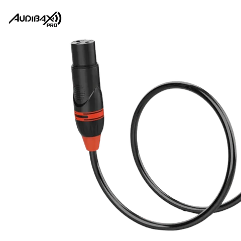 Audibax Pro Preto Cabo DMX 3 pinos 10 metros Preto