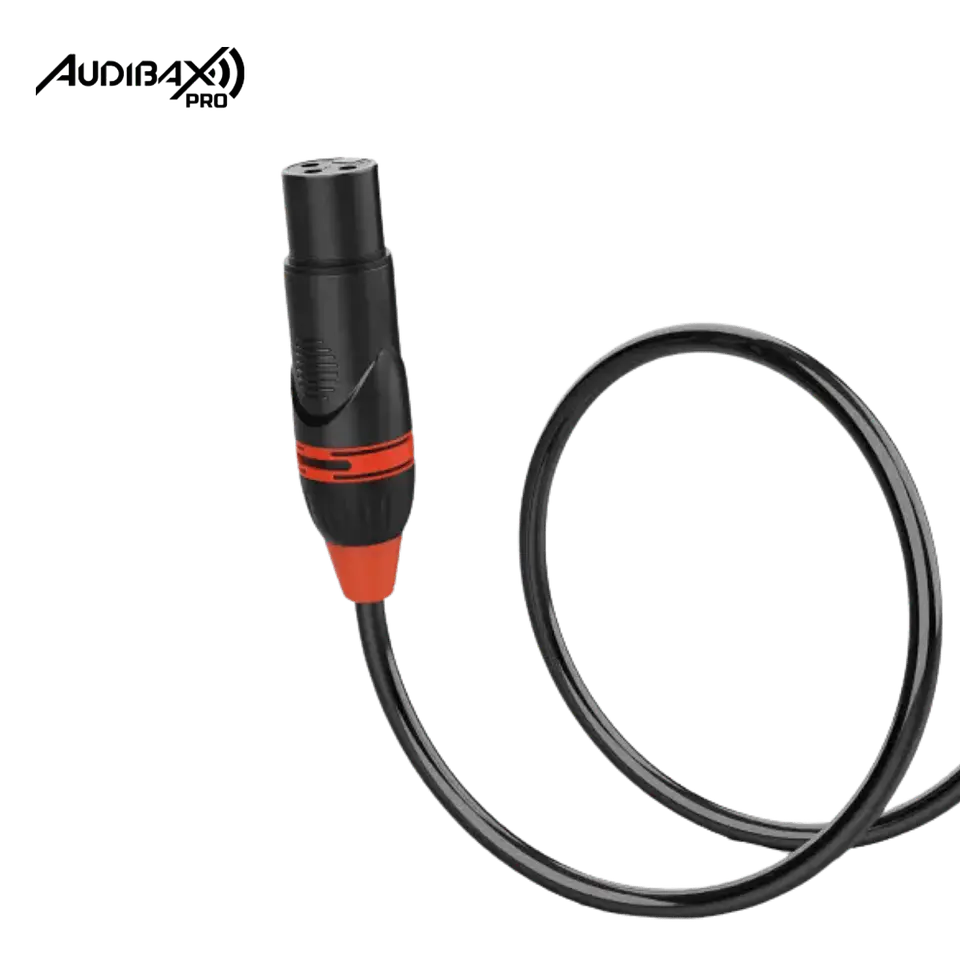 Audibax Pro Preto Cabo DMX 3 pinos 1 metros Preto 2