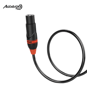 Audibax Pro Preto Cabo DMX 3 pinos 0,50 metros Preto