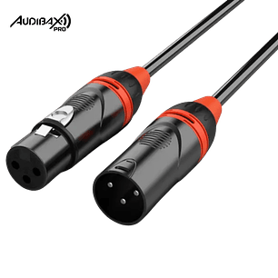 Audibax Pro Preto Cabo DMX 3 pinos 0,50 metros Preto