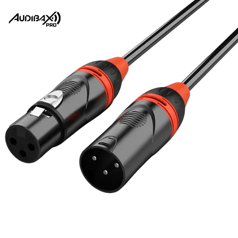 Audibax Pro Preto Cabo DMX 3 pinos 20 metros Preto