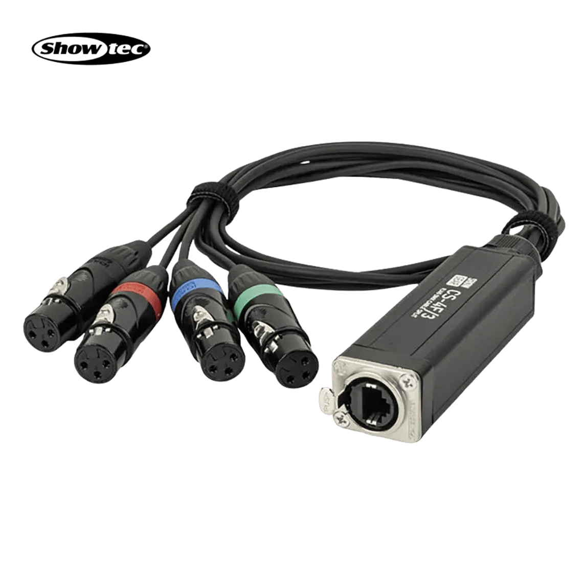 Showtec CS-4F/3 Shuttle 4 Canais - Adaptador DMX 4 de 3 pinos (macho) para RJ45 CAT (fêmea) 1