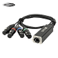 Showtec CS-4F/3 Shuttle 4 Canais - Adaptador DMX 4 de 3 pinos (macho) para RJ45 CAT (fêmea) - Thumbnail 1