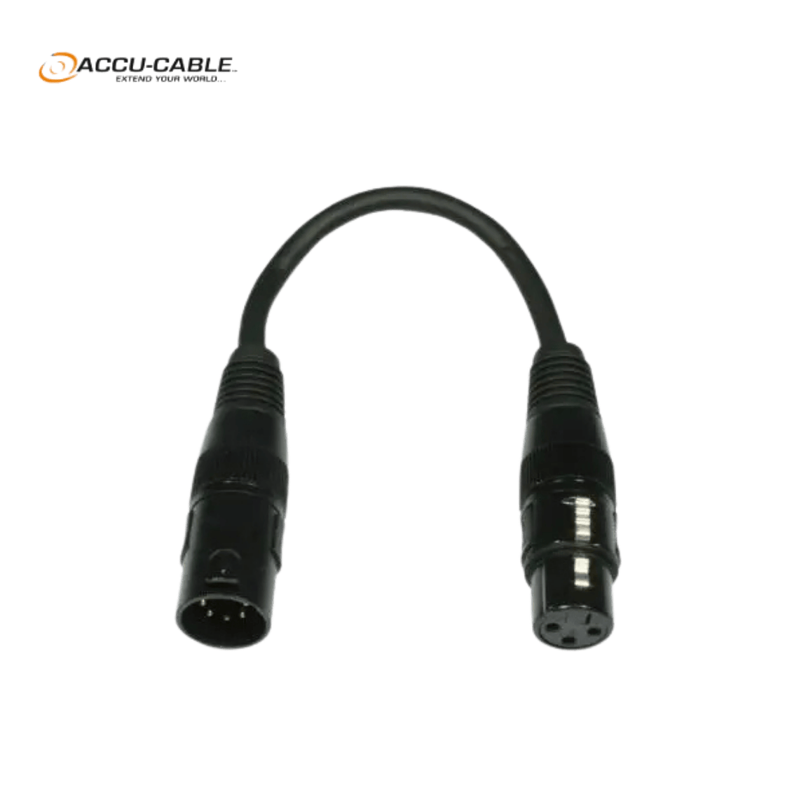 Accu-Cable AC-DMXT/5M3F 5 pinos Macho-3 pinos Fêmea 1