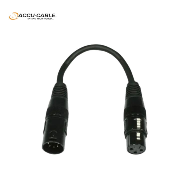 Accu-Cable AC-DMXT/5M3F 5 pinos Macho-3 pinos Fêmea 1