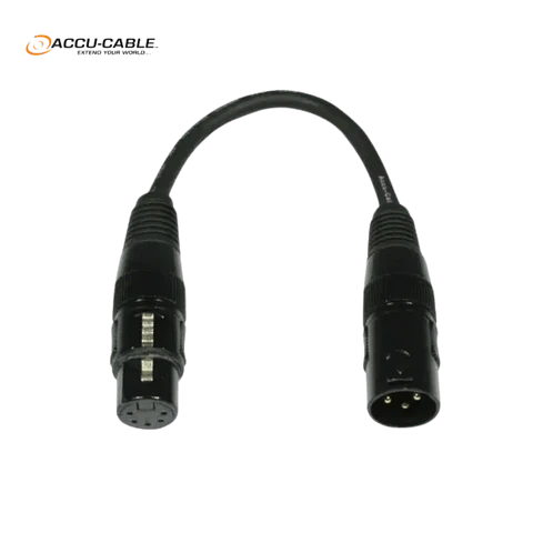 Accu-Cable AC-DMXT/3M5F macho de 3 pinos - Fêmea de 5 pinos