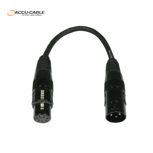 Accu-Cable AC-DMXT/3M5F macho de 3 pinos - Fêmea de 5 pinos