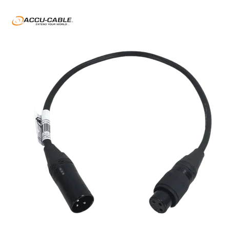 Accu-Cable-DMX 3 pinos IP65 0,5m STR