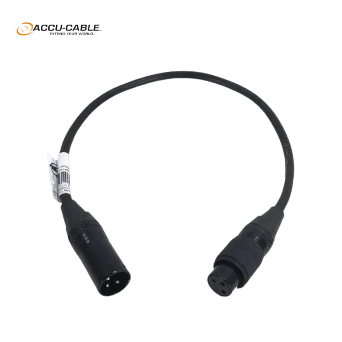 Accu-Cable-DMX 3 pinos IP65 0,5m STR 2