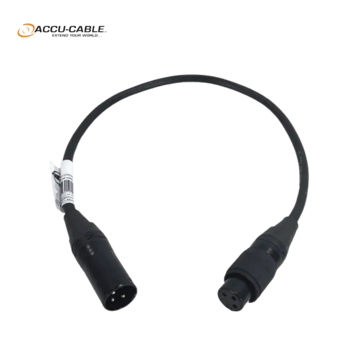 Accu-Cable-DMX 3 pinos IP65 0,5m STR 2