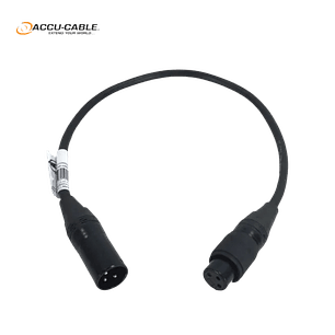 Accu-Cable-DMX 3 pinos IP65 0,5m STR