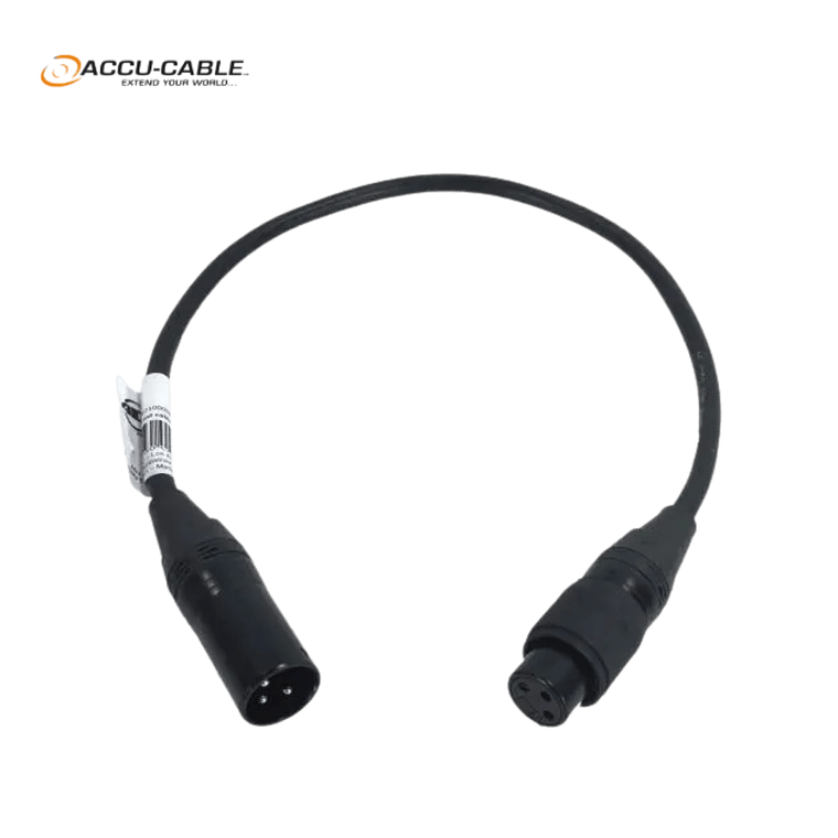 Accu-Cable-DMX 3 pinos IP65 0,5m STR 2