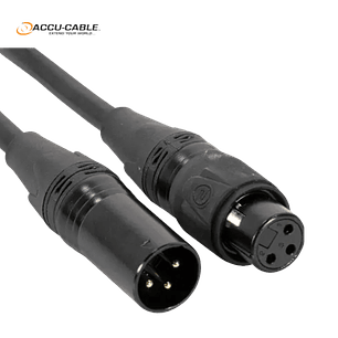 Accu-Cable-DMX 3 pinos IP65 0,5m STR