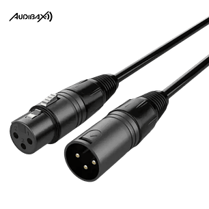 Audibax Silver Black Cabo de DMX 3 pinos 20 metros