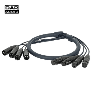 Cabo DMX DAP AUDIO DMX Snake XLR 4-VI 3-pinos (15m)