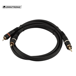 Cabo Omnitronic RCA Cable 2x2 0,3m