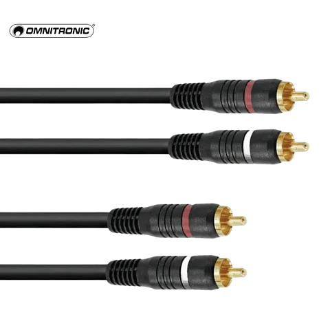 Cabo Omnitronic RCA Cable 2x2 0,3m
