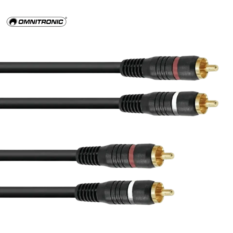 Cabo Omnitronic RCA Cable 2x2 0,3m 1