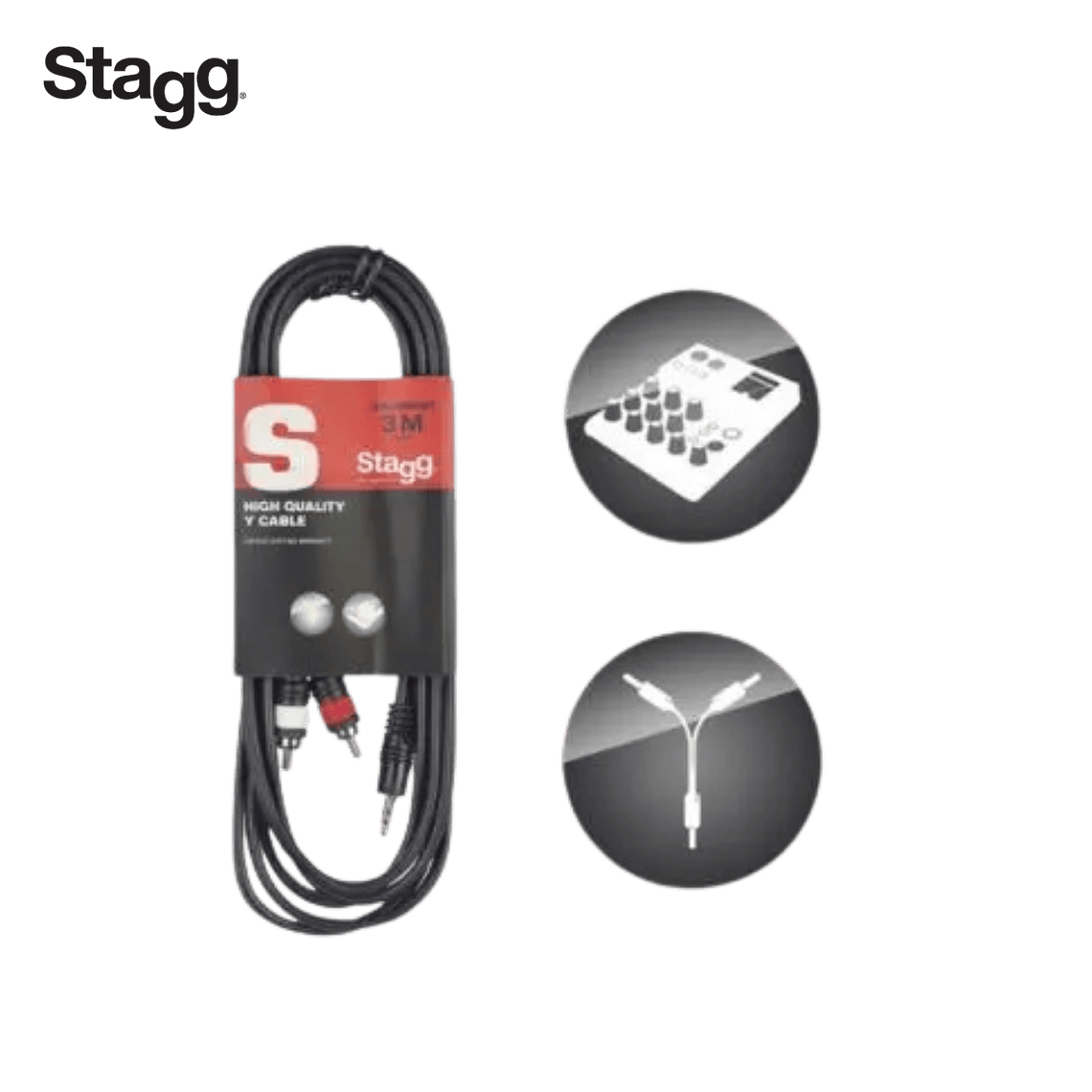 Cabo RCA/MiniJack Stagg SYC3/MPSB2CM 3m 2