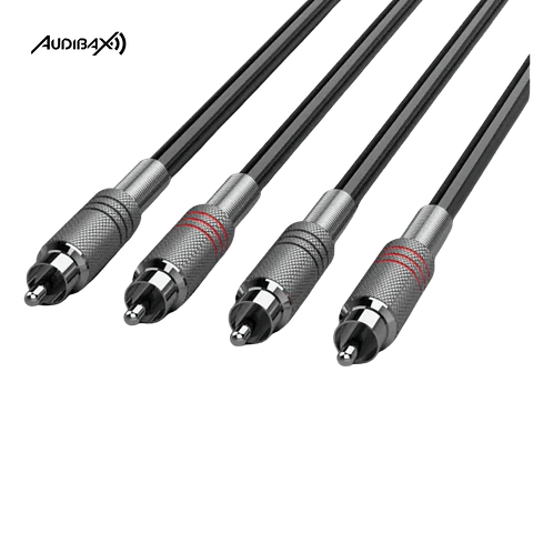 Cabo Stereo RCA/RCA Audibax Silver 6 Metros