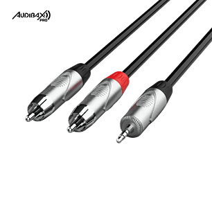 Cabo Stereo Minijack/RCA Audibax Pro 1,5 Metros
